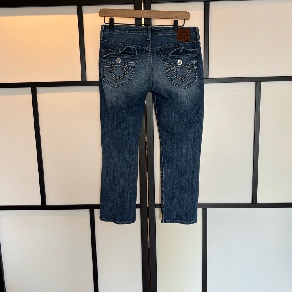 Big‎ Star Flap pocket distressed denim women’s jeans. Size 28